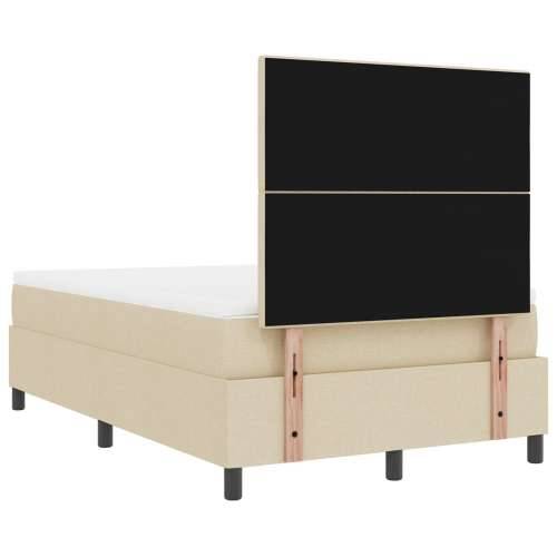 Krevet s box springom i madracem Bež 120x200 cm Tkanina Cijena