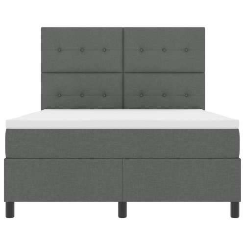 Krevet s kutijom i madracem tamno sivi 140x190 cm od tkanine Cijena