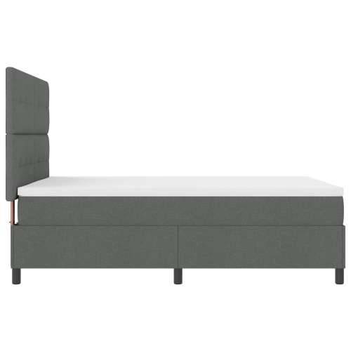 Krevet s kutijom i madracem tamno sivi 140x190 cm od tkanine Cijena
