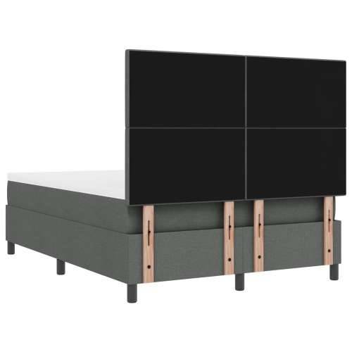 Krevet s kutijom i madracem tamno sivi 140x190 cm od tkanine Cijena