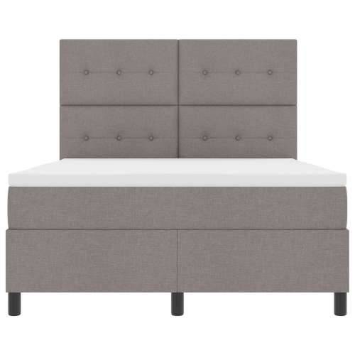 Krevet s box springom i madracem taupe 140x190 cm tkanina Cijena