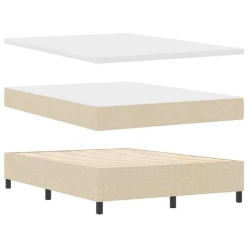 Box Spring krevet s dušekom Bež 140x200 cm Tkanina Cijena