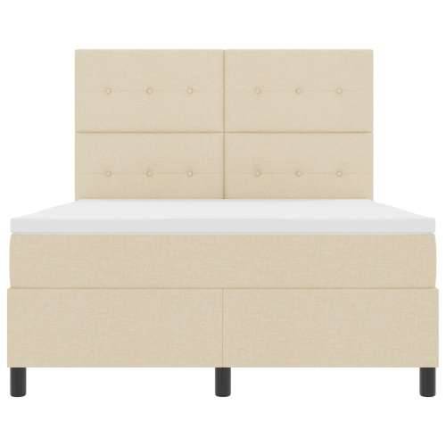 Box Spring krevet s dušekom Bež 140x200 cm Tkanina Cijena
