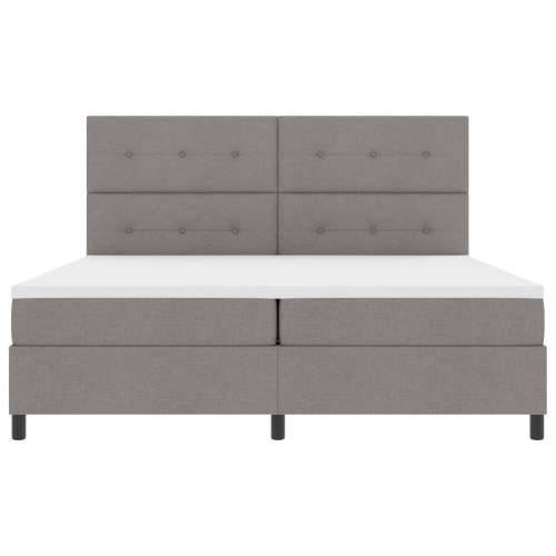 Krevet s boxspringom i madracem taupe 200x200 cm tkanina Cijena