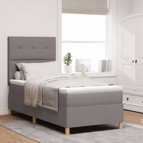 Box Spring Krevet s Madracem Taupe 100x200 cm Tkanina Cijena