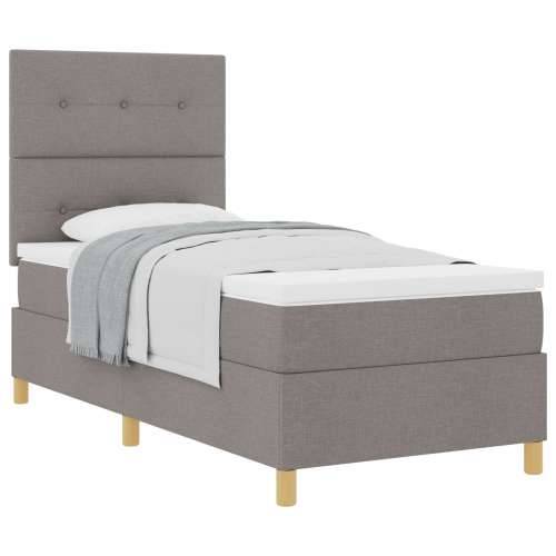 Box Spring Krevet s Madracem Taupe 100x200 cm Tkanina Cijena