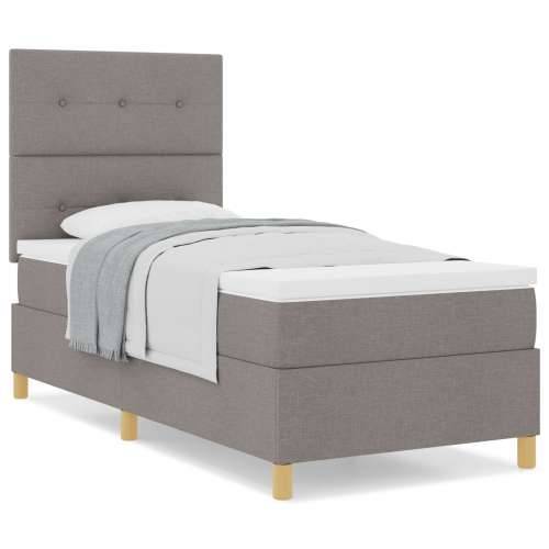 Box Spring Krevet s Madracem Taupe 100x200 cm Tkanina Cijena