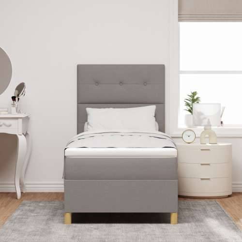 Box Spring Krevet s Madracem Taupe 100x200 cm Tkanina Cijena