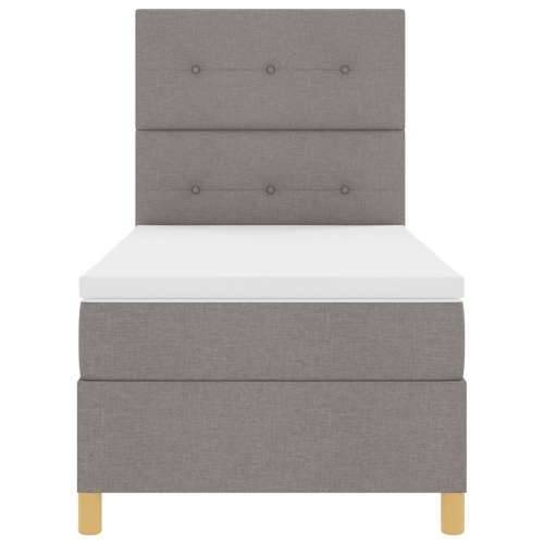 Box Spring Krevet s Madracem Taupe 100x200 cm Tkanina Cijena