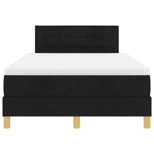 Box Spring Krevet s Madracem & LED Crni 120x200 cm Tkanina Cijena