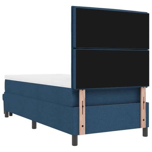 Box Spring Krevet s Madracem i Klupom Plavi 90x200 cm Tkanina Cijena