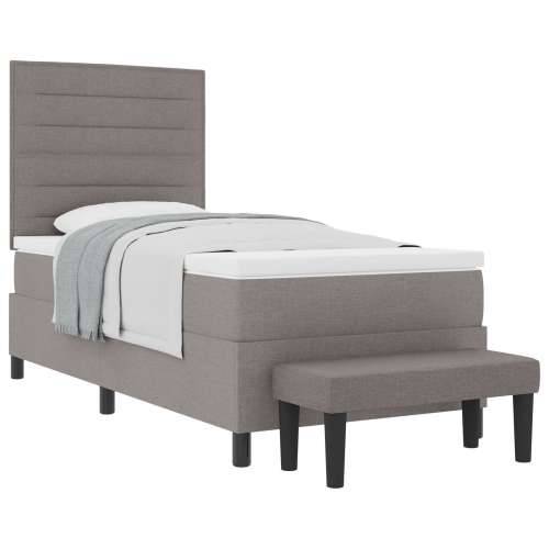 okvir kreveta s madracem i klupom taupe 100x200 cm tkanina Cijena
