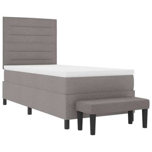 okvir kreveta s madracem i klupom taupe 100x200 cm tkanina Cijena