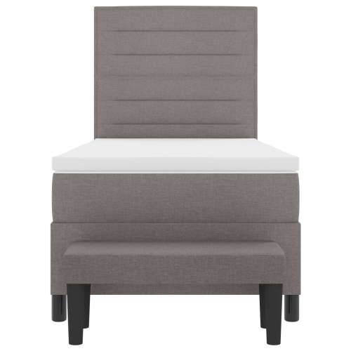okvir kreveta s madracem i klupom taupe 100x200 cm tkanina Cijena