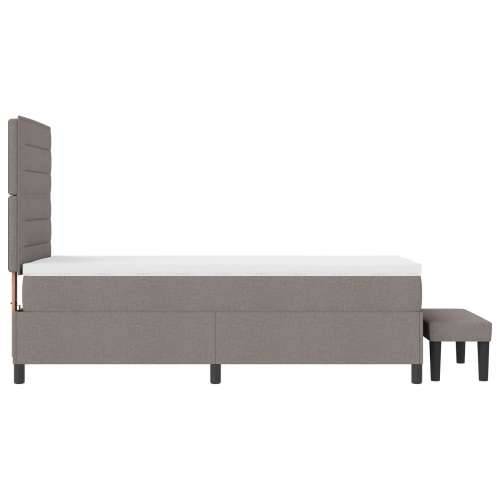 okvir kreveta s madracem i klupom taupe 100x200 cm tkanina Cijena