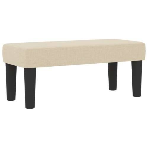 krevet s podlogom s madracem i klupom krem 100x200 cm tkanina Cijena