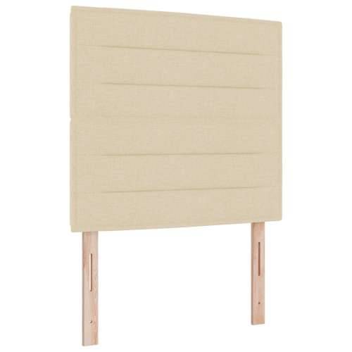 Krevet s boxspringom s madracem i klupom krem 120x200 cm tkanina Cijena