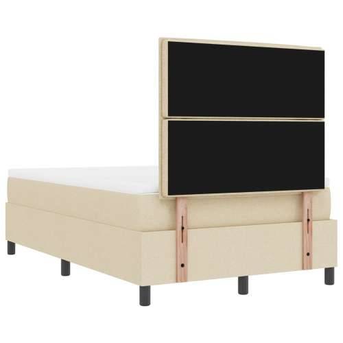 Krevet s boxspringom s madracem i klupom krem 120x200 cm tkanina Cijena