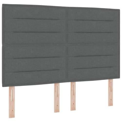 krevet s podlogom s madracem i klupom tamno siva 140x190 cm tkanina Cijena