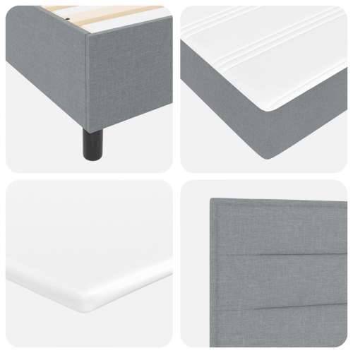 Box Spring Krevet s Madracem i Klupicom Svijetlo Siva 140x200 cm Tkanina Cijena