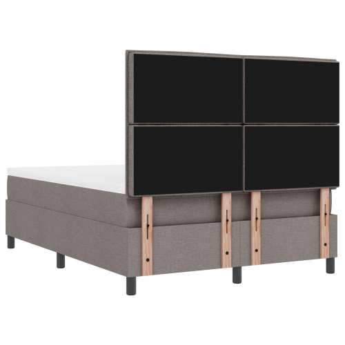 Krevet s oprugama s madracem i klupom taupe 160x200 cm Tkanina Cijena