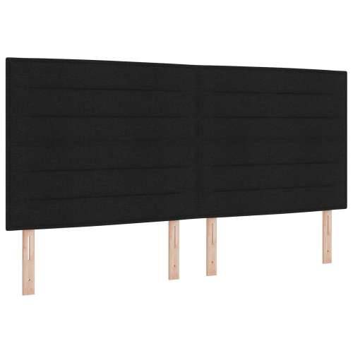 Krevet s kutijom s madracem i klupom Crna 200x200 cm Tkanina Cijena