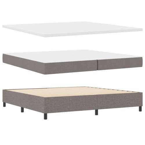 Box Spring Krevet s Madracem i Klupom Taupe 200x200 cm Tkanina Cijena