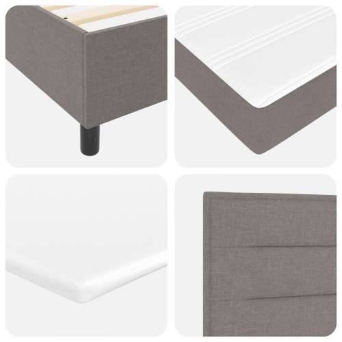 Box Spring Krevet s Madracem i Klupom Taupe 200x200 cm Tkanina Cijena
