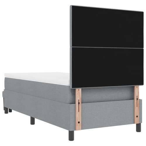 Box Spring Krevet s Madracem i Klupom Svijetlosivi 90x200 cm Tkanina Cijena