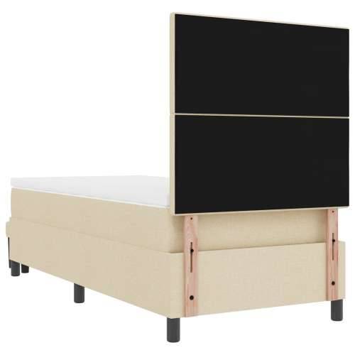 krevet s box springom, madracem i klupom, krem, 100x200 cm, tkanina Cijena
