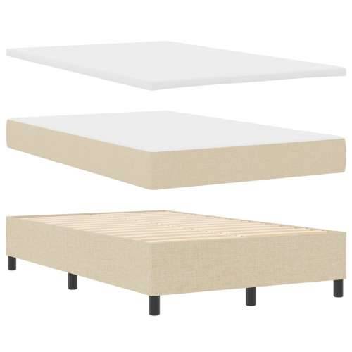 krevet s madracem i klupom krem 120x200 cm tkanina Cijena