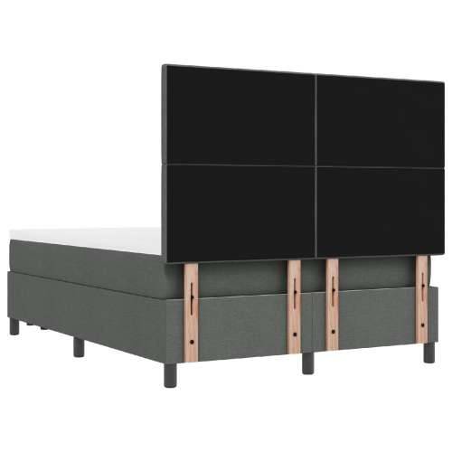 Krevet s čvrstim podupiračem i dušekom tamnosiva 140x200 cm tkanina Cijena