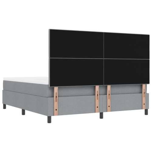 Krevet s box springom s madracem i klupom svjetlosivi 180x200 cm tkanina Cijena