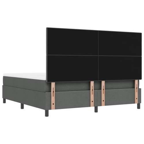 Krevet s opružnom podlogom s madracem i klupom tamnosiva 180x200 cm tkanina Cijena