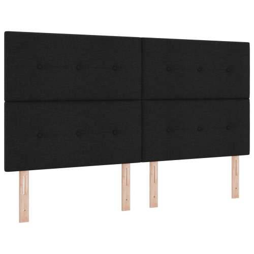 Box Spring Krevet s Madracem i Klupom Crni 180x200 cm Tkanina Cijena