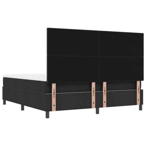Box Spring Krevet s Madracem i Klupom Crni 180x200 cm Tkanina Cijena