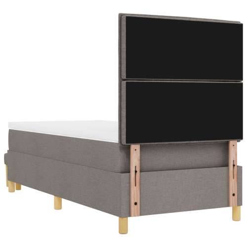 Opružni krevet s madracem i klupicom Taupe 100x200 cm Tkanina Cijena
