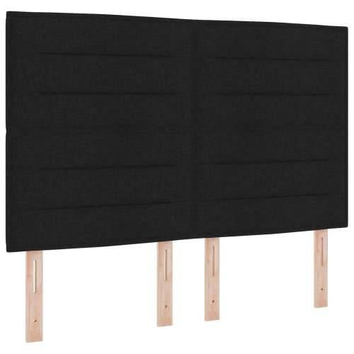 Box Spring Krevet s Madracem i Klupicom Crni 140x200 cm Tkanina Cijena