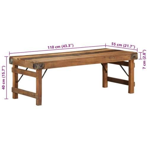 Stolić za kavu 110x55x40 cm od masivnog obnovljenog drva Cijena