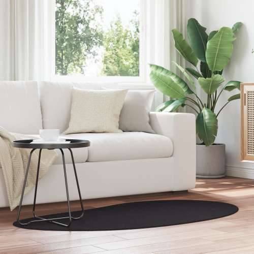 Tepih Crni 80x150 cm Poliester Ne-klizeći Cijena