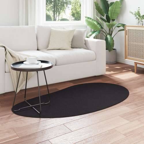 Tepih Crni 80x150 cm Poliester Ne-klizeći Cijena