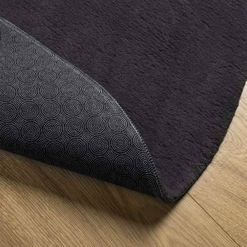 Tepih Crni 80x150 cm Poliester Ne-klizeći Cijena
