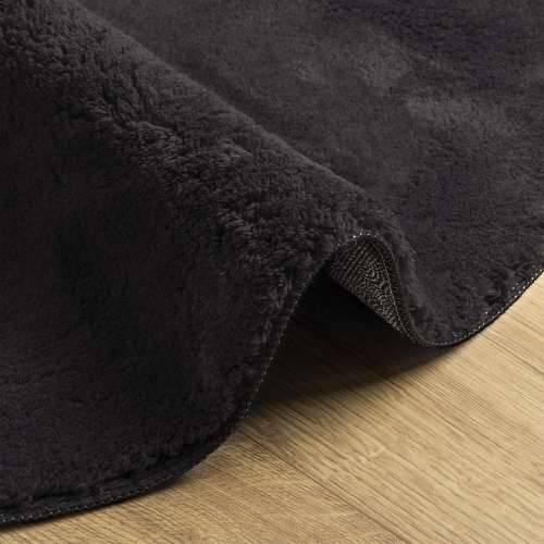 Tepih Crni 80x150 cm Poliester Ne-klizeći Cijena
