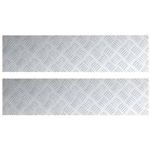 Aluminijske ševron ploče 2 komada protiv klizanja 80x20 cm Cijena