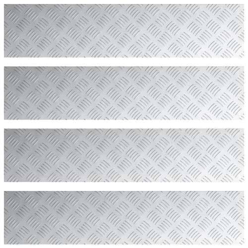 Aluminijske ševron ploče 4 komada protuklizne 90x20 cm Cijena