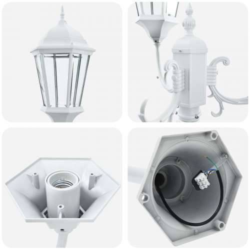 Ulična Lampa 3-Lampa E27 Bijela 220 cm Aluminij Cijena