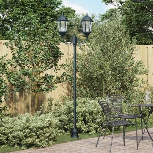 Lampa za vrt na postolju 2-lampe E27 Zelena 220 cm Aluminij Cijena