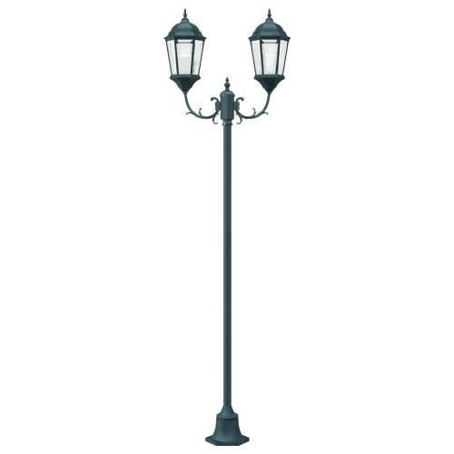 Lampa za vrt na postolju 2-lampe E27 Zelena 220 cm Aluminij Cijena
