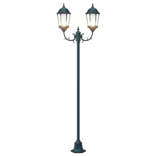 Lampa za vrt na postolju 2-lampe E27 Zelena 220 cm Aluminij Cijena