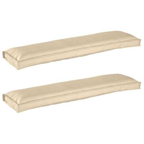 Jastučići za klupu 2 kom Bež 150x40x8 cm Oxford tkanina Cijena